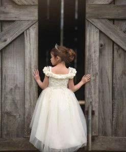 TRISH SCULLY HOME GIRLS BELLE GOWN IVORY