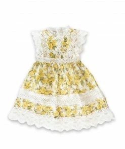 TRISH SCULLY GIRLS EVERLY DRESS YELLOW FLORAL