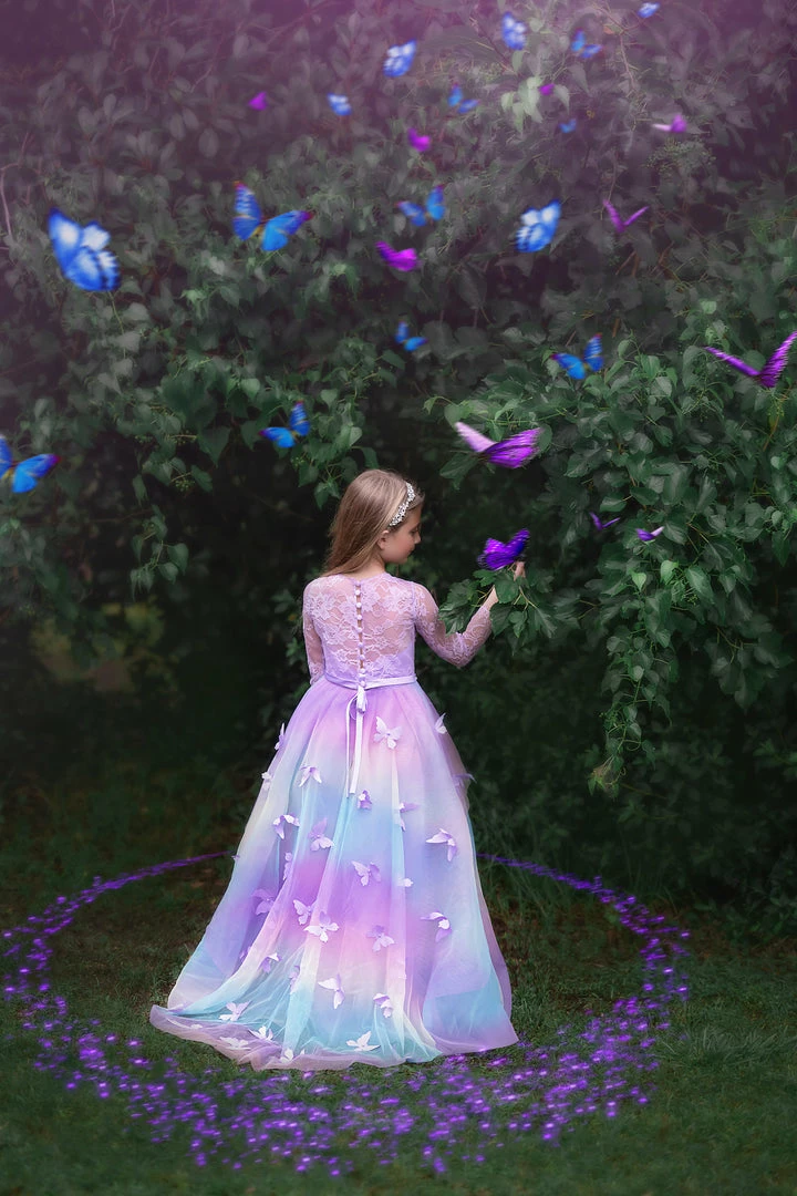 TRISH SCULLY HOME MARIPOSA GOWN WATERCOLORS GIRLS 3 TRISH SCULLY HOME MARIPOSA GOWN WATERCOLORS GIRLS